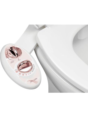 Storemax Bidet Neo 120 - Kendi Kendini Temizleyen Başlık, Tatlı Su Elektrikli Olmayan Bide Eklentisi, Klozet Kapağı Için, Ayarlanabilir Su Basıncı, Arka Yıkama (Gül )