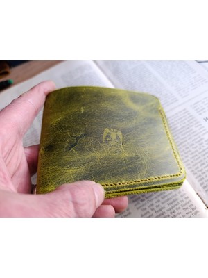 Mahfuz Gerçek Deri Tamamen El Emeği Cüzdan 22CM*8CM * 1 Kağıt Para Alanı 4 Kart Bölmesi  Ll1