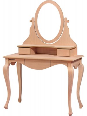 Masifart Saturn Küçük Makyaj Masası Cilasız Ham