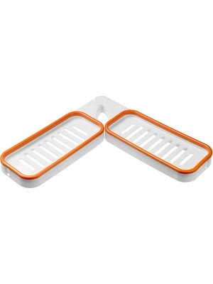 Storemax 180 Derece Ayarlanabilir Çift Taraflı Organizeri, Duş Rafı, Pratik ve Şık Tasarım, Kaymaz ve Su Geçirmez, Çok Amaçlı Depolama Çözümü, Montaj