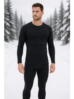 Tenra Erkek Termal Içlik Takımı Premium Pamuklu Siyah