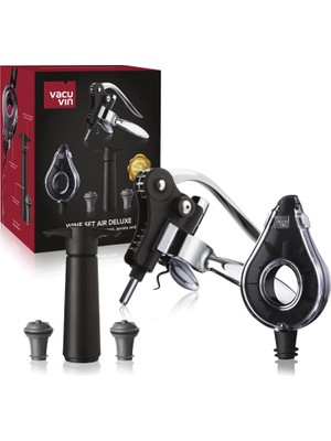 Storemax Vin 3890760 Air Şarap Aksesuar Seti, Plastik, Siyah