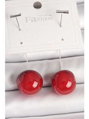 Pirinç Gümüş Renk Çivi Kiraz Kadın Küpe