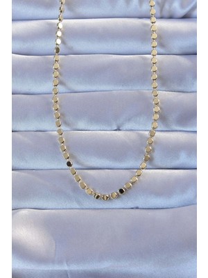 Pirinç Renk Parçalı Ezme Kolye