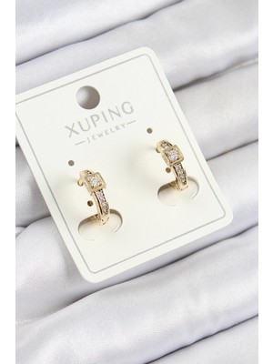 Xuping Zirkon Taşlı Kemer Renk Kadın Küpe