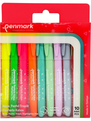 Storemax Tipi Fosforlu 10'lu Bristol Neon ve Pastel ve