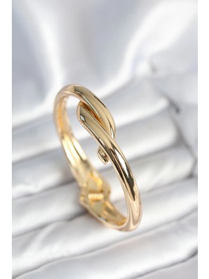 Pirinç Renk Sarmal Kelepçe Bileklik