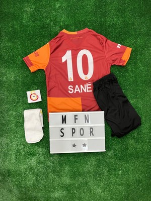 5 Yıldız 4'lü Set Galatâsarây./ S.â.n.e../ Iç Saha Sarı Kırmızı Yeni Çocuk Forma Şort Bileklik Çorap