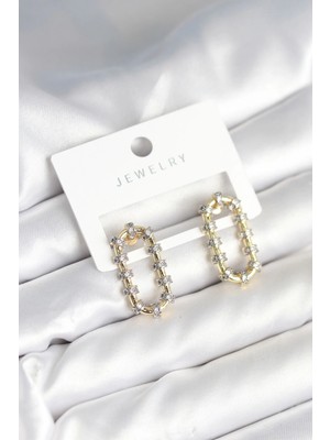 Halka Zirkon Taşlı Kadın Küpe