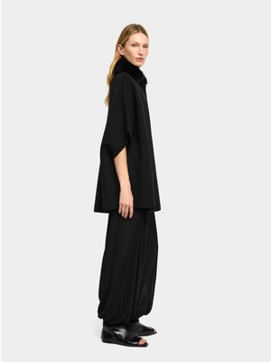 Parfois Yakası Kürk Efektli Örme Panço