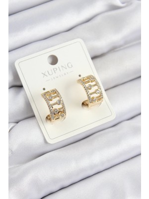 Xuping Zirkon Taşlı Çit Halka Renk Kadın Küpe