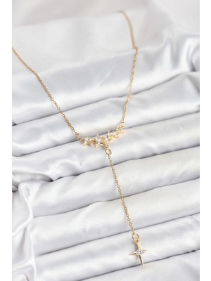 316L Çelik Zincir Renk Yıldız Y Kadın Kolye