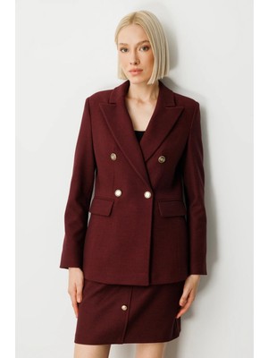 Ekol Kruvaze Yaka Kaşe Ceket 5069