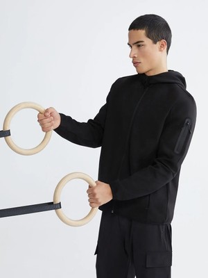 LC Waikiki Kapüşonlu Erkek Fermuarlı Sweatshirt  (W5)