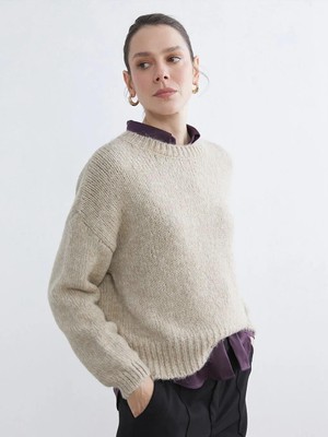 LC Waikiki Bisiklet Yaka Kadın Triko Kazak  (W5)