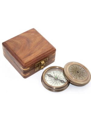 Ahşap Kutulu Pusula KSK2127