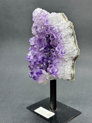 Gemsartdeco Brezilya Ametist Doğaltaş Siyah Demir Stantlı