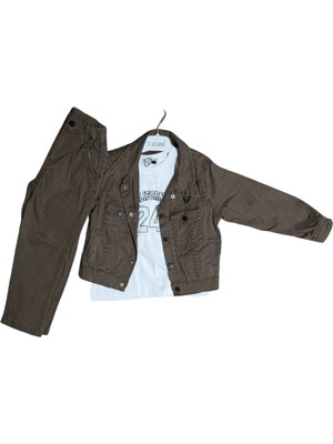 T-Shırtlü Üçlü Erkek Jeans Takım