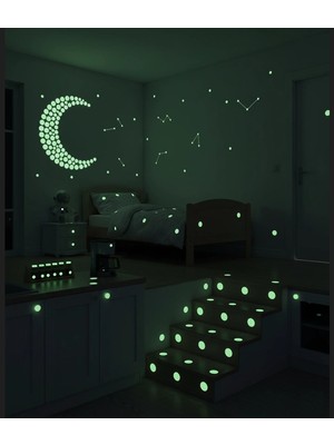 Fosforlu Etiket Karanlıkta Işık Veren Yıldız Tozu Etiketleri