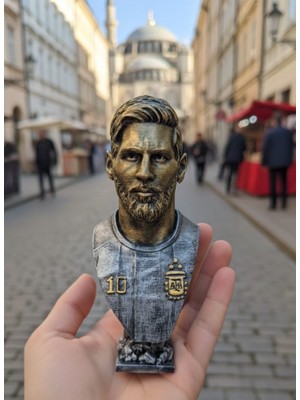 ESELYA3D Messi Büst -Barcelona Lionel Messi Figür - Messi Hediye Biblo -15CM
