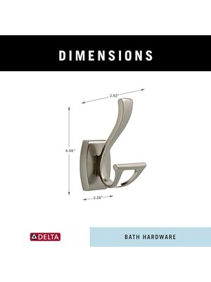 Storemax Faucet 135241 Dansant Çift Bornoz Kanca, Nokta Kalkanı Fırçalanmış Nikel