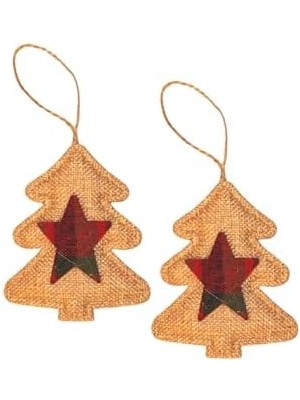 Storemax Asmalı Jüt Yılbaşı Ağaç Süs 10CM 2 Adet