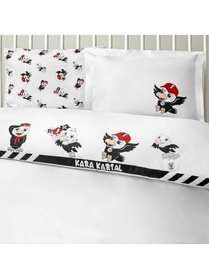 Storemax Stripe Standart Pamuk Nevresim Takımı, Siyah, Beyaz, Bebek