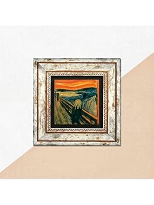 Storemax Çığlık Tablosu Taş Duvar Tablosu - Çerçeveli Taş Tablo - Dekoratif Duvar Sanatı - Modern Ev ve Ofis Duvar Dekoru T1-168