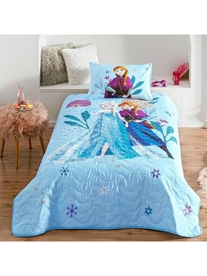 Storemax Flower Power Cpp Standart Pamuk-Polyester Nevresim Takımı, Mavi, Tek Kişilik