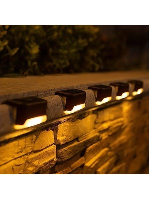 Storemax Güneş Enerjili Basamak Işıkları LED Solar Güneş Enerjili, Merdiven,, Bahçe, Balkon ve Çit Lambası, Köşebent, Yollar Vb. Su Geçirmez Water Proof Solar Lamba Gün Işığı (Siyah, 12 Adet)