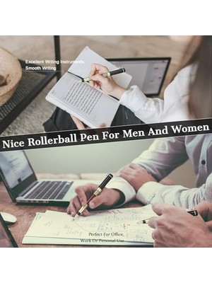 Storemax Tükenmez Kalem, 0.5mm Uçlu 2 Adet Siyah Mürekkep Yedekli, Şık Hediye Kutusunda, Krom Detaylı Lüks Tükenmez Kalem Seti, Öğrenci, Yönetici ve Öğretmenler Için Hediye Kalem