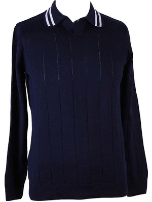 Trender V Polo Lacivert Erkek Kazak 18046