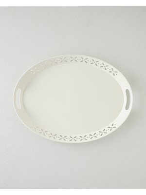 English Home Core Metal Tepsi 52X39 cm Krem