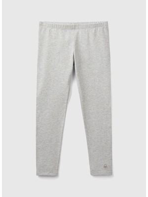 Benetton Gri Melanj Kız Çocuk Tayt 3MT1CF02G