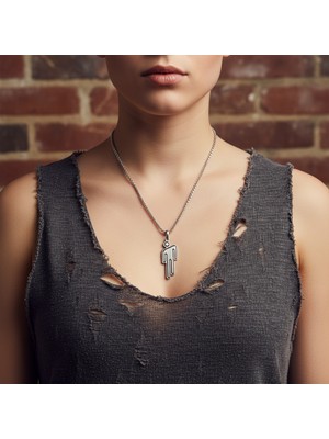 Alooya Asi Ruh Billie Eilish Gümüş Kaplama Örme Zincir Kolye