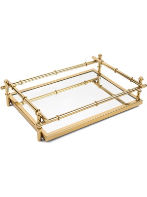 Mikasa Moor Gold Metal Dikdörtgen Aynalı Tepsi 47X30X10 cm