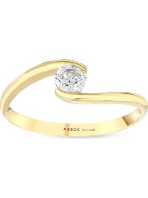 Assos Pırlanta 0.30 Karat Pırlanta Tektaş Yüzük