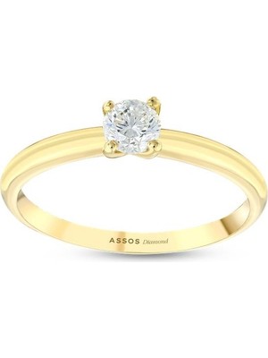 Assos Pırlanta 0.10 Karat Pırlanta Tektaş Yüzük