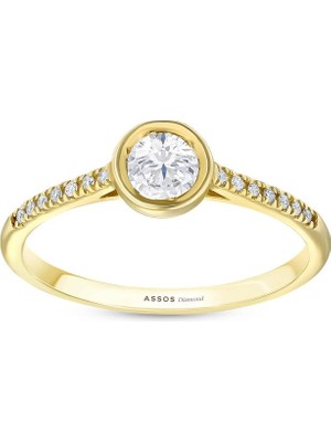 Assos Pırlanta 0.15 Karat Pırlanta Tektaş Yüzük