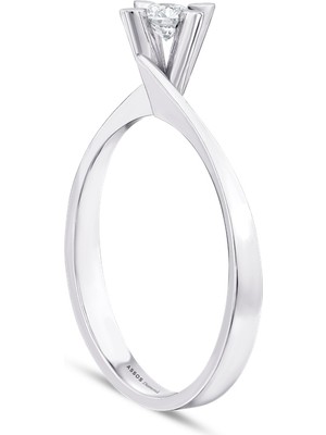 Assos Pırlanta 0.30 Karat Pırlanta Tektaş Yüzük