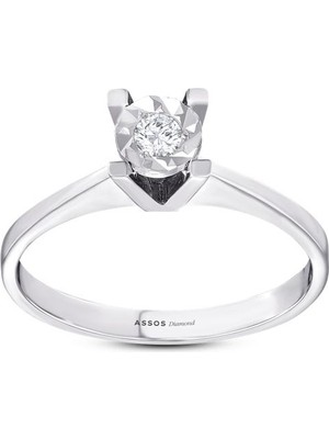 Assos Pırlanta 0.05 Karat Pırlanta Tektaş Yüzük