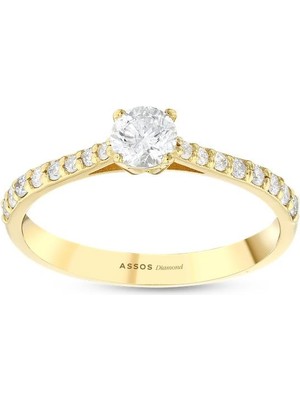 Assos Pırlanta 0.30 Karat Pırlanta Tektaş Yüzük