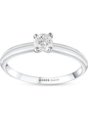 Assos Pırlanta 0.10 Karat Pırlanta Tektaş Yüzük