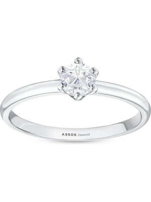 Assos Pırlanta 0.10 Karat Pırlanta Tektaş Yüzük