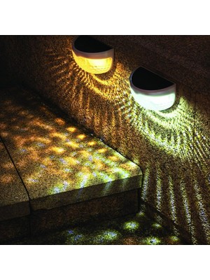 Edison 2 Adet 5W Solar Duvar Apliği Bahçe Aydınlatması Dış Mekan Aydınlatması"