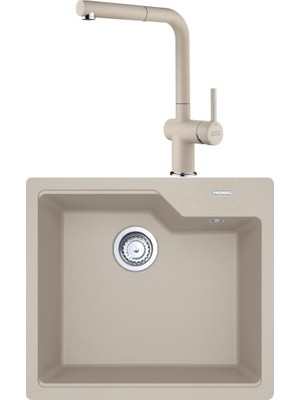 Franke Ubg 610-56 Granit Sahara Evye, Actıve Plus Doccıa 2.0 Spiralli, Sahara Armatür