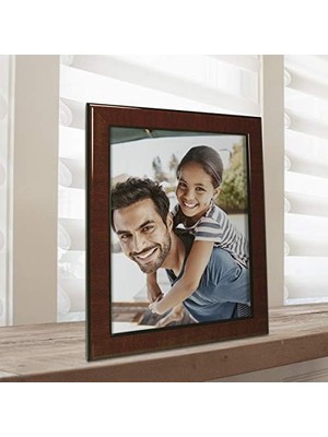 Storemax International Designs Burl Walnuss Holz Bilderrahmen Aus Holz Mit Bordüre Schwarz, Oil Rubbed Bronze, 8 By 10-Inch