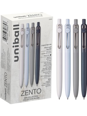 Storemax Zento Jel Mürekkep Roller Kalemler, 12 Siyah Orta Nokta Pürüzsüz Yazı Kalemleri, Renkli Kalemleri, Zen Renkleri