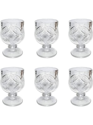 Storemax High-Tech 6'lı Kahve Yanı Su Bardağı, Ayaklı Seti, Çeyizlik, Misafir, Özel Gün, Mini Takım Likör Bardağı
