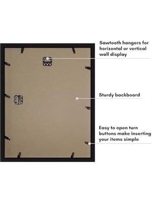Storemax Americanflat 11X14 Gölge Kutusu Çerçeve Siyah 9X12 Mat ve Yumuşak Arka - Duvar Veya Masa Üstü Ekran Için Tasarlanmış Ahşap ve Kırılmaya Dayanıklı Camlı Büyük Gölge Kutusu Çerçevesi
